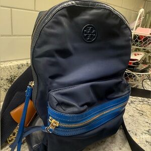 Tory Burch Dark Blue and Royal Blue Women’s Backpack